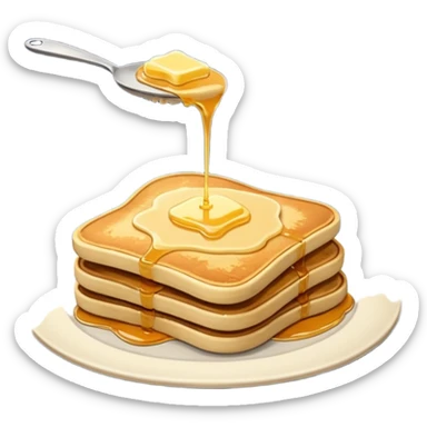 a pancake on toast in the space sticker