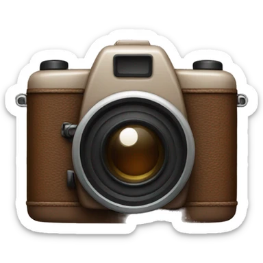 Brown camera sticker