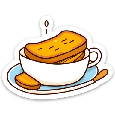 torrijas, Spanish Lenten dessert, bread soaked in milk and honey sticker