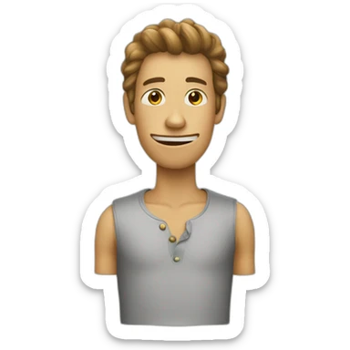 Singe taper cailloux sticker