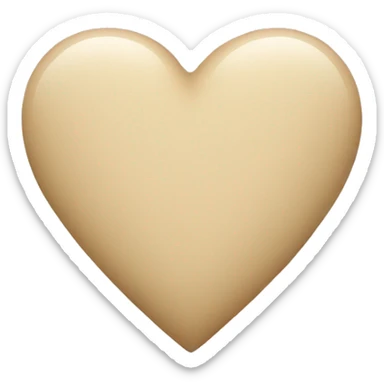 Beige heart  sticker