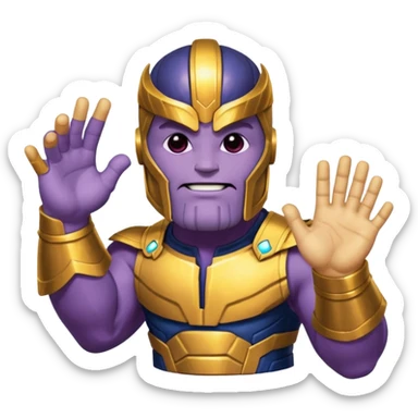 mão do thanos vingadores com os cristais sticker