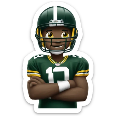 Green Bay Packers player winning sticker