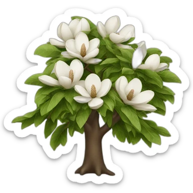 magnolia tree sticker