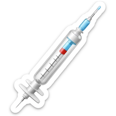 syringe white sticker