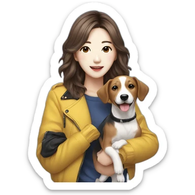 K-pop singer with dog sticker