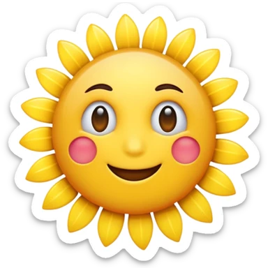 generar un sol natural, sin carita feliz, que se asemeje a un sol normal sticker