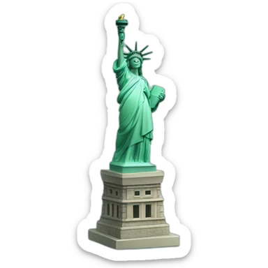 bored statue of liberty sticker