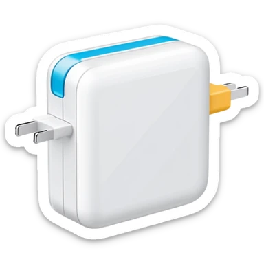 white phone charger sticker