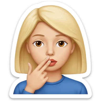 add-a-finger-in-front-of-the-pursed-lips-to-clearly-show-the-shushing-gesture sticker