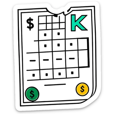 lottery scratcher ticket with a plus sign sticker