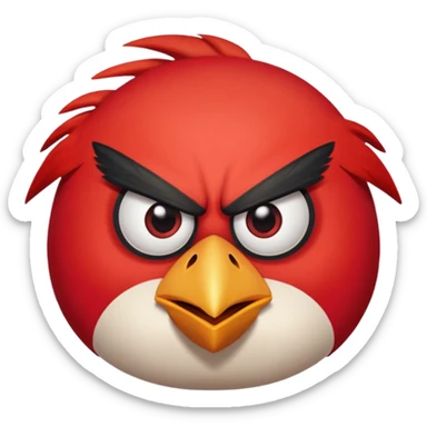 angry bird less realistic sticker
