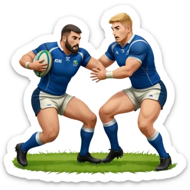 dominant rugby double tackle tackle sticker