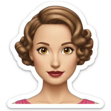 Natalie Portman square hairstyle sticker