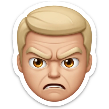 Angry but can't express anger just staring sticker