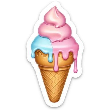 Melted pastel ice cream sticker