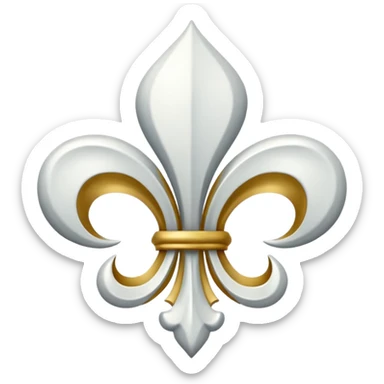 Fleur de lys blanche sticker