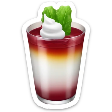trago alcholico chileno que se sirve en vaso largo y ancho. tiene un poco de granadina en la base, vino blanco en el resto del vaso y helado blanco en la superficie del vaso. Tiene un sorbete (bombilla) de color rojo en el vaso para poder tomarlo sticker