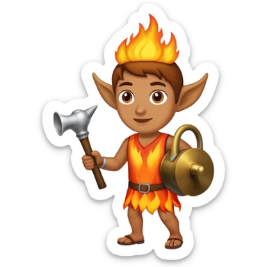 Person carrying fire in a horn the way people used to sticker