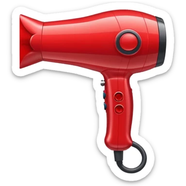 red hairdryer sticker