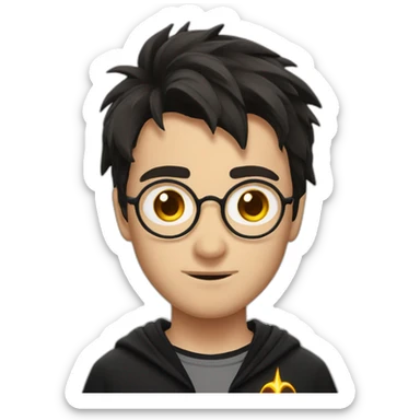 Harry Potter with scar in the shape of Lightning on forehead sticker