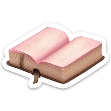 Light pink Bible opened sticker