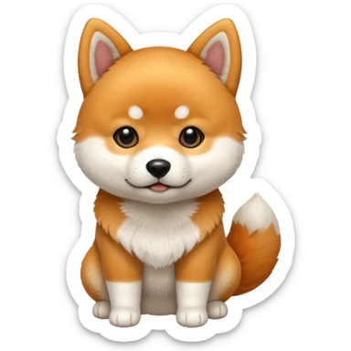 shiba baby dog sticker