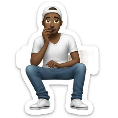 Guy smoking weed sticker