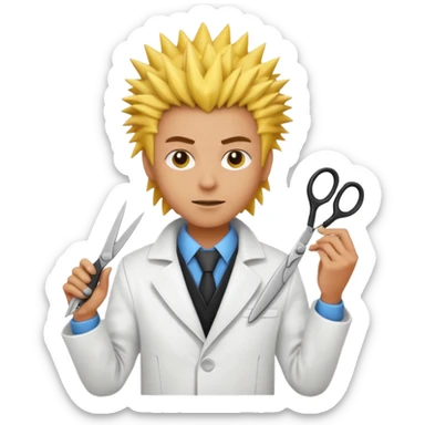 yellow mutant hairdresser sticker