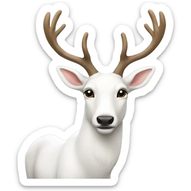 White rendeer sticker