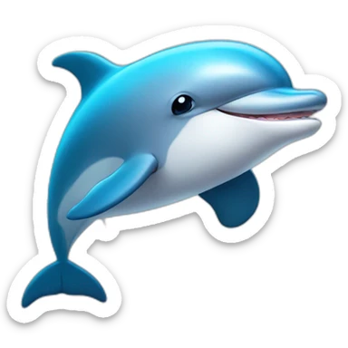 Face Cute little Smiling Dolphin sticker
