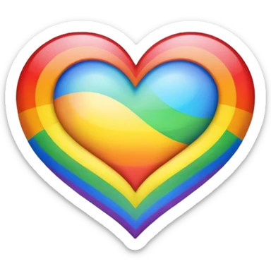 Cœur arc en ciel  sticker