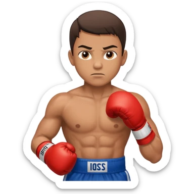 young boy professional boxer sticker