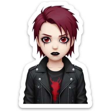 emo rockstar nonchalant vampire sticker
