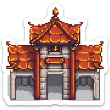 chinese temple sticker