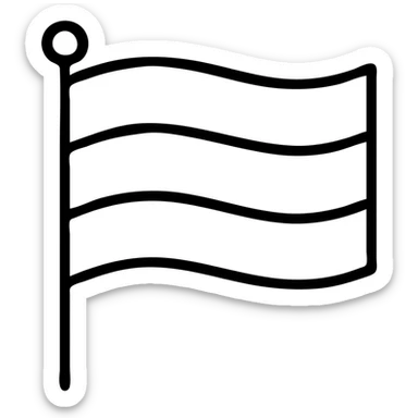 minimalist icon of the German flag, gray color sticker