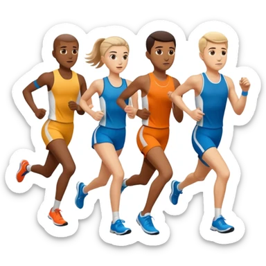 running relay  sticker