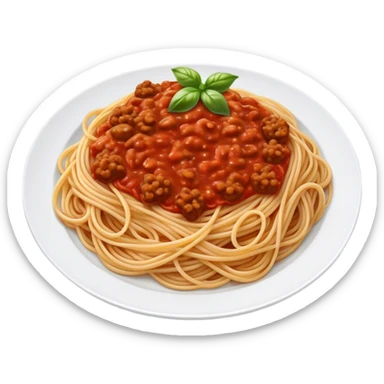 Spaghetti Bolognese on a plate,fine pieces  sticker