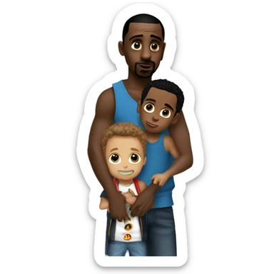 P diddy hold kid ￼ sticker