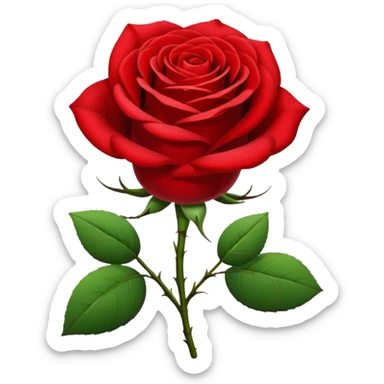 A beautiful red rose planted  sticker
