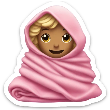 Glinda from wicked in her pink dress is sick under a blanket sticker