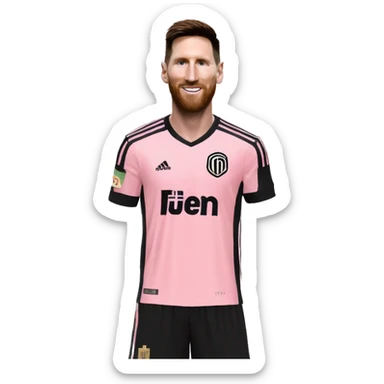 Messi with Inter Miami sticker