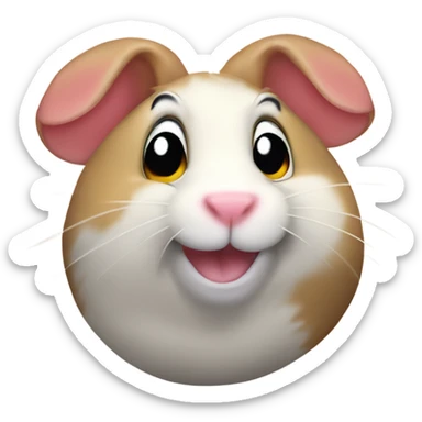 Goofy hamster potato gooner sticker