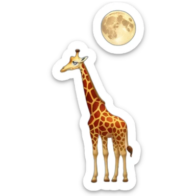  “Giraffe danzano sotto pioggia blu mentre montagne cantano lune rosse.” sticker