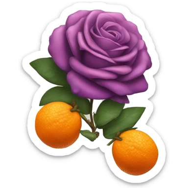 ramo de flores naranjas, rosas, moradas… sticker