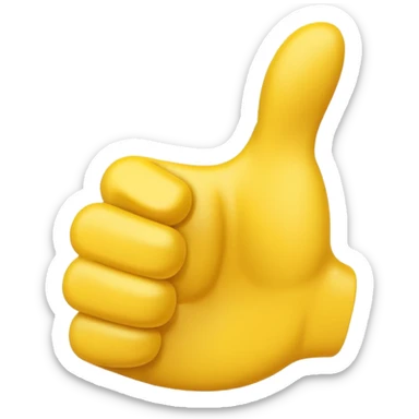 thumbs up emoji with two thumbs facing outwards  sticker