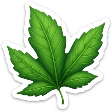 a very simple leaf sticker