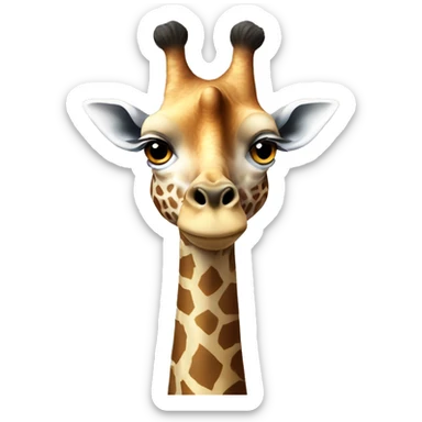 Scowling giraffe sticker