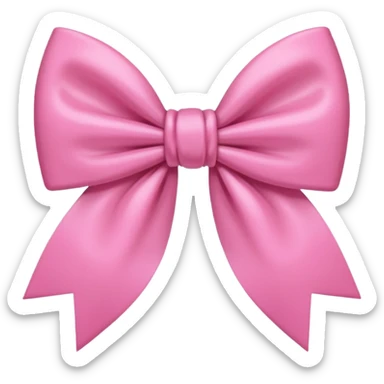 Pink coquette aesthetic bow paler sticker