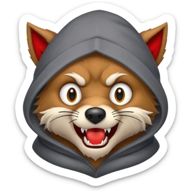 the Big Bad Wolf in the story of Little Red Riding Hood sticker